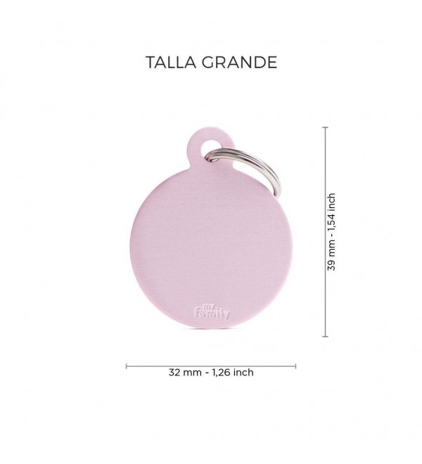 Dog Tag Basic Pink Circle