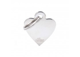 "Basic Silver Heart Dog Tag"