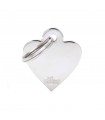 "Basic Silver Heart Dog Tag"