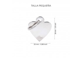 "Basic Silver Heart Dog Tag"