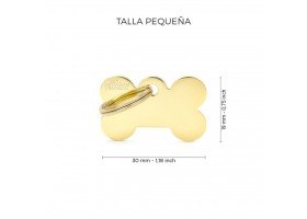 Dog Tag Basic Gold Bone