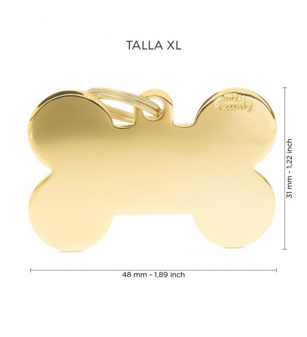Dog Tag Basic Gold Bone