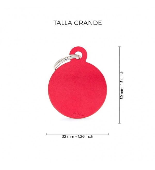 Dog Tag Basic Red Circle