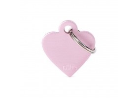 Chapa Perro Basic Corazón Rosa