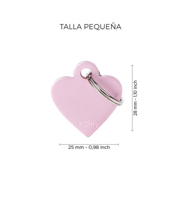 Dog Tag Basic Pink Heart