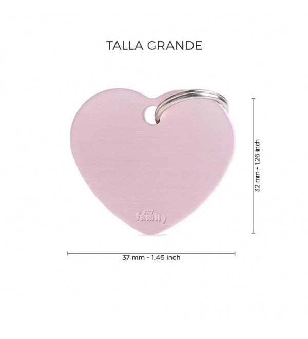 Dog Tag Basic Pink Heart