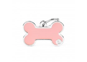 Basic Handmade Pink Bone Dog Tag