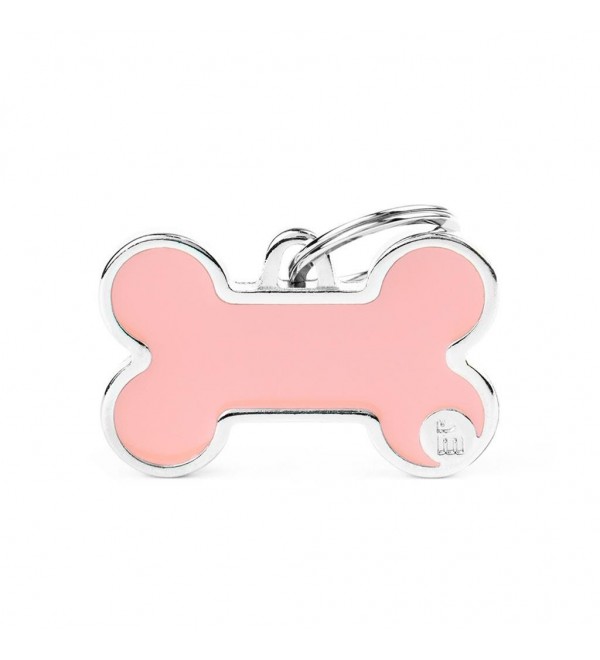 Basic Handmade Pink Bone Dog Tag