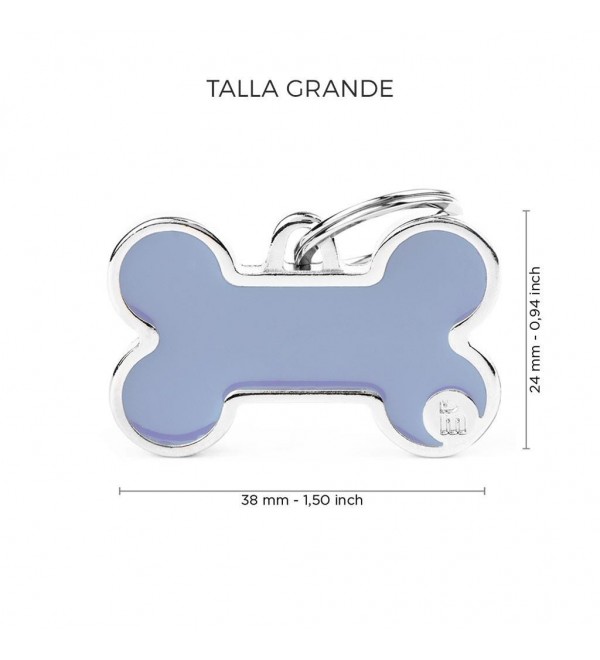 Chapa Perro Basic Handmade Hueso