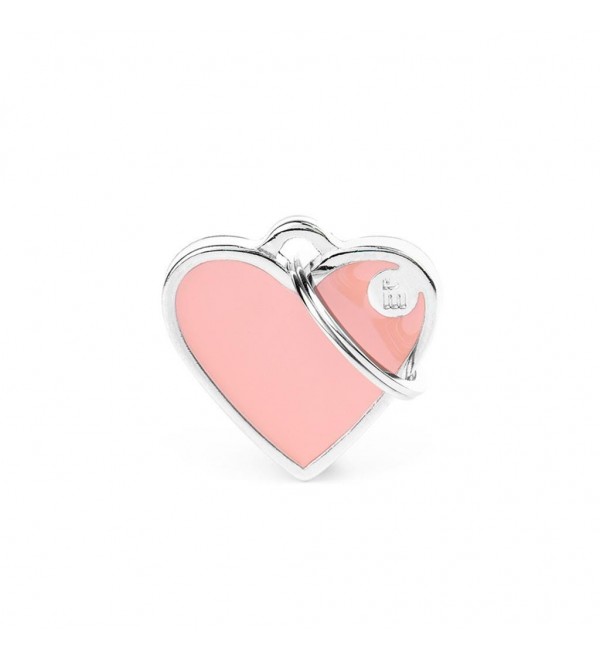 Basic Handmade Dog Tag Pink Heart