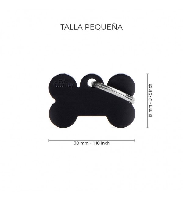 Dog Tag Basic Black Bone