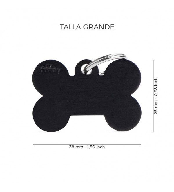 Dog Tag Basic Black Bone
