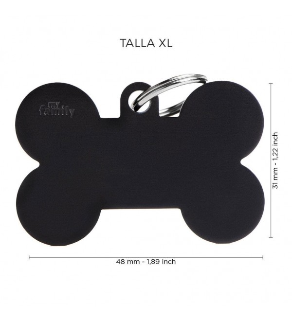 Dog Tag Basic Black Bone