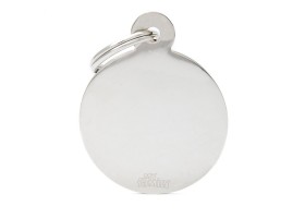 Basic Silver Circle Dog Tag