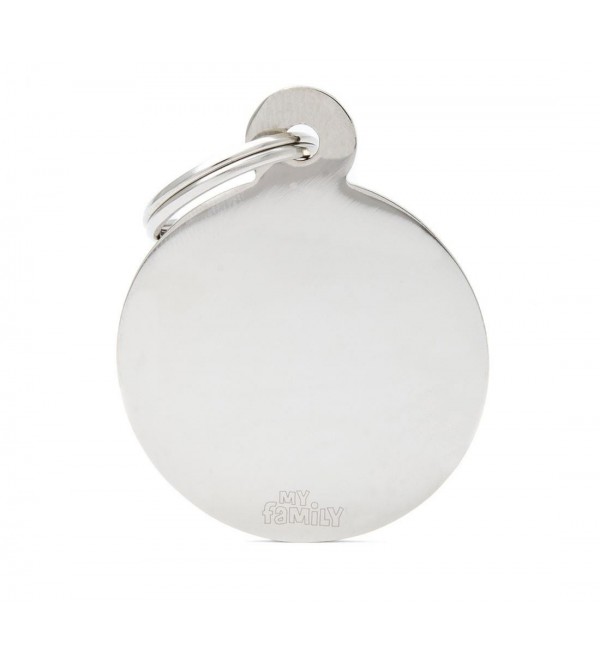 Basic Silver Circle Dog Tag