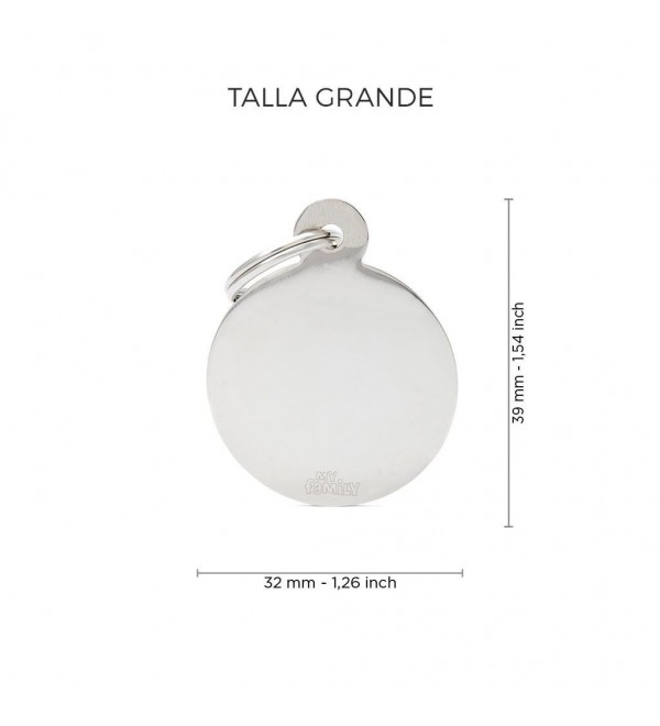 Basic Silver Circle Dog Tag