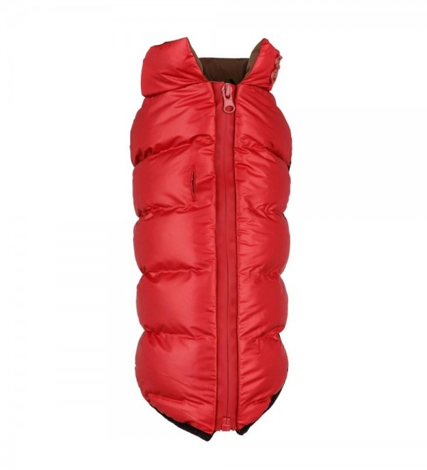 Red Nuvola Feather Dog Coat