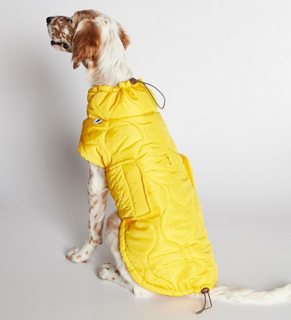 Dog coat - Puffer in Yellow