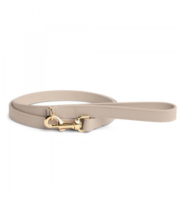 Leash de Cuero para Perro Beige