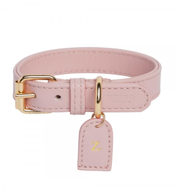 Collar Leather Dog Blush