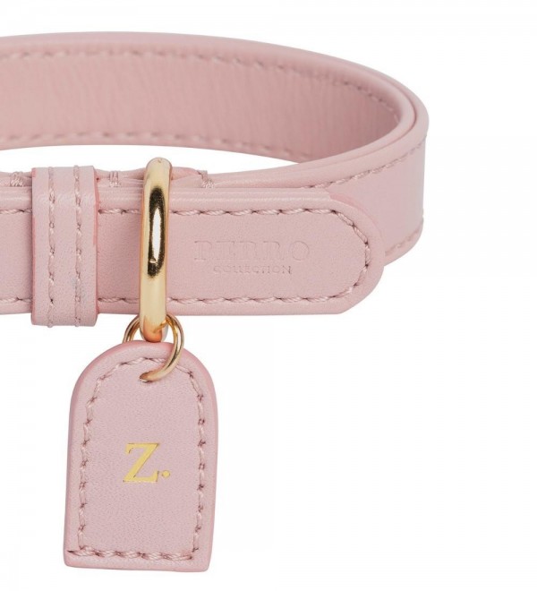 Collar Leather Dog Blush