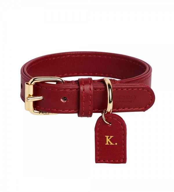 Leather Dog Collar Scarlet