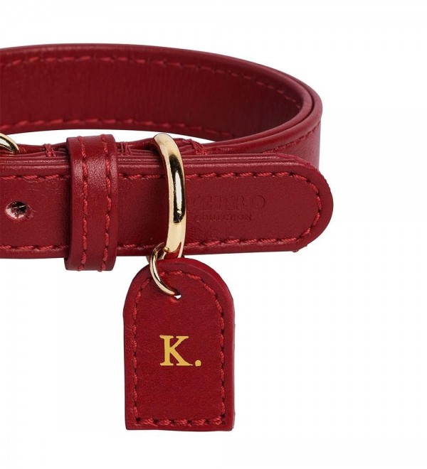 Leather Dog Collar Scarlet