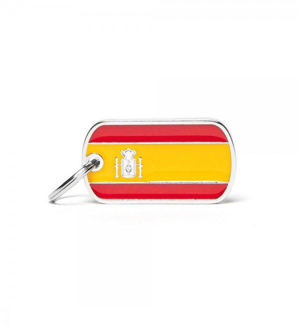 Custom Dog Tag with Spain Flag