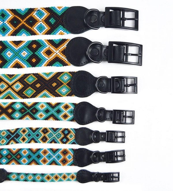 Collar Perro Cuero Artesanal Ak'ubal