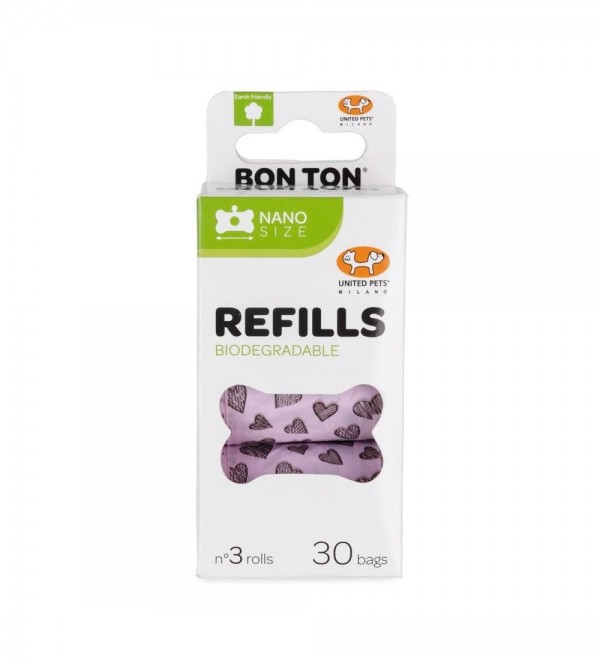 Bon Ton Nano Pink Dog Waste Bags Refill