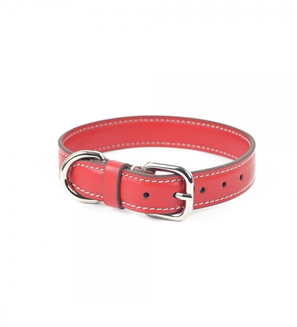 Collar Leather Dog Essential Poppy