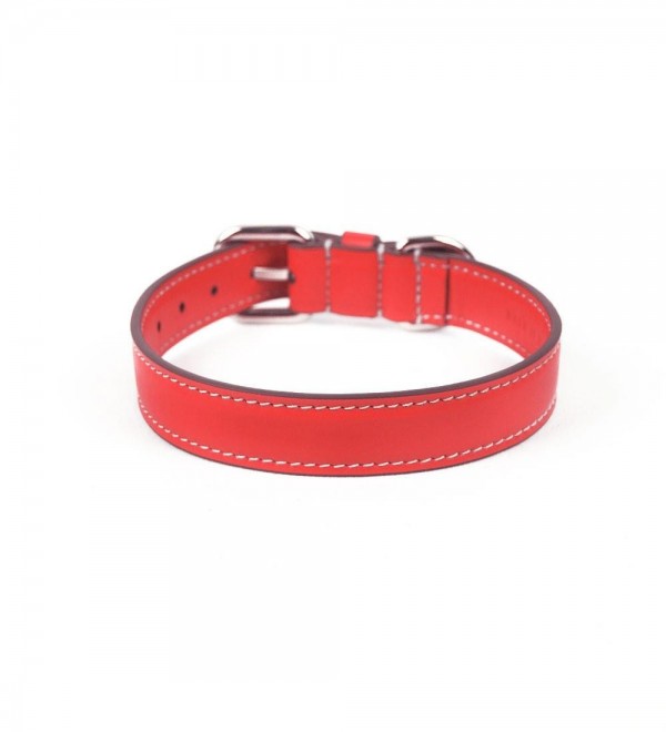 Collar Leather Dog Essential Poppy
