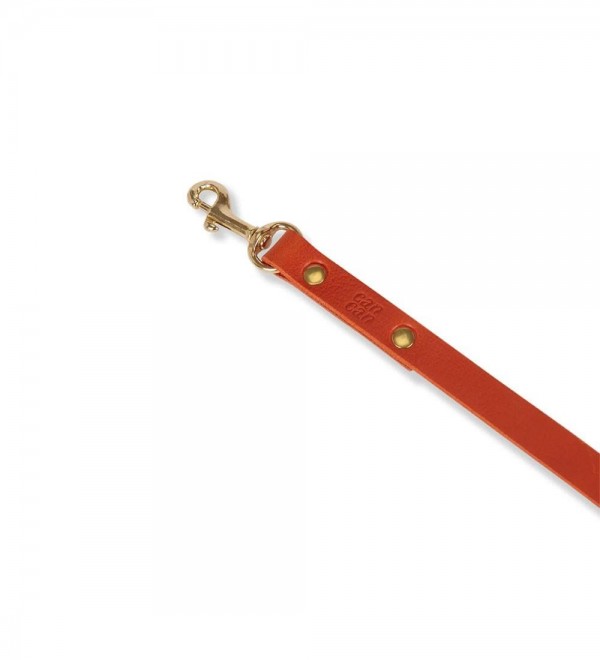 Leash Cuero Perro Galicia Naranja