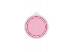 Folding dog bowl and water bowl - Travel Pink
