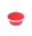 Foldable dog water and food bowl - Travel Red