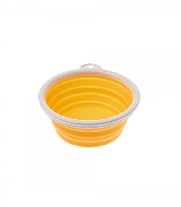 Foldable Dog Feeder and Drinker - Travel Yellow