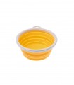 Foldable dog bowl and water bowl - Travel Yellow