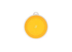 Foldable dog bowl and water bowl - Travel Yellow