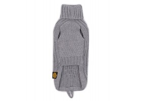 Braided Gray Dog Sweater