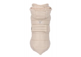 Beige Feather Dog Coat