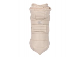 Beige Feathers Dog Coat