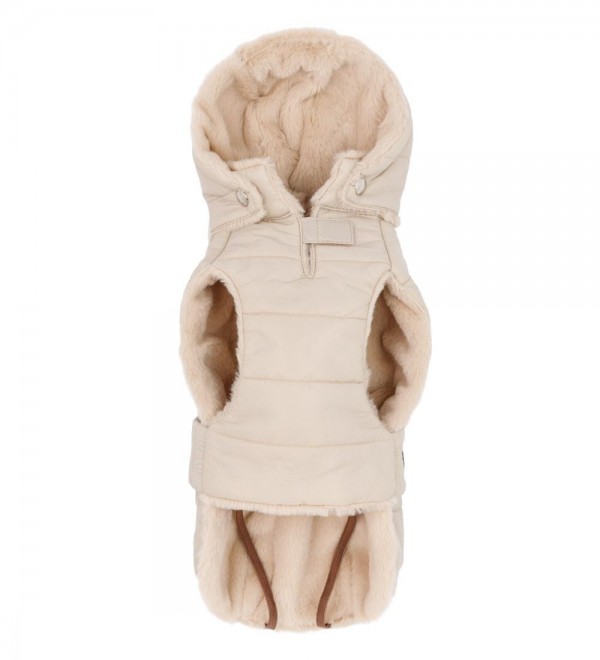 Beige Feather Dog Coat