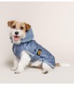 Blue Feathers Dog Coat