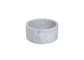 White Marble Dog Feeder and Waterer