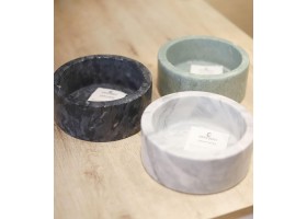 Green Marble Dog Feeder and Waterer