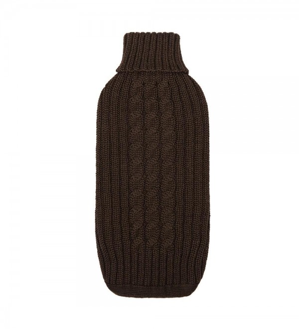Braided Brown Dog Sweater
