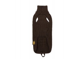 Braided Brown Dog Sweater