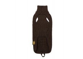 Brown Braided Dog Sweater