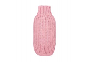 Pink Braided Dog Sweater