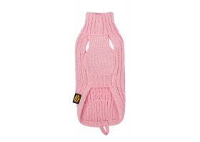Braided Pink Dog Sweater